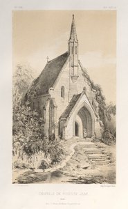 Pittoreske Architectuur of Monumenten van de 15e en 16e Eeuw: Kastelen van Frankrijk uit de 15e en 16e Eeuw: Pl.22, Kapel van Fontaine-Jean (Loiret) door Victor Petit