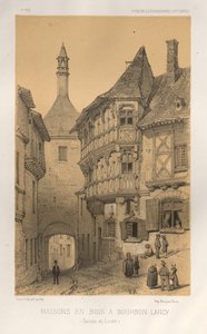Houten huis in Bourbon-Lancy (Saône et Loire)