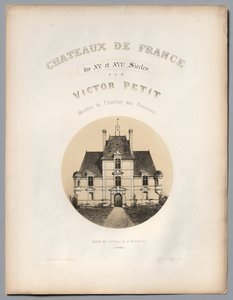Frontispice, Porte du Château de St Manvieux Calvados, 1860 door Victor Petit