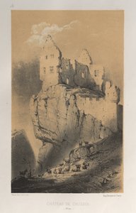 Pl. 30, Chateau De Crussol Drome, 1860 door Victor Petit