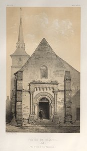 ...Pl. 58, Église De Requeil Sarthe, 1860 door Victor Petit