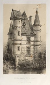 Pl. 63, Ancien Manoir De La Fosse Saône et Loire, 1860 door Victor Petit