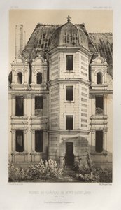 Pl. 71, Ruïnes van het Kasteel van Mont-Saint-Jean Saône et Loire, 1860 door Victor Petit