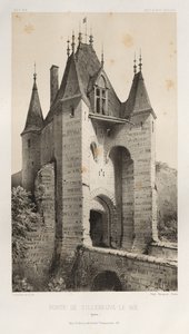 Pl. 95, Porte de Villeneuve-Le-Roi Yonne, 1860 door Victor Petit