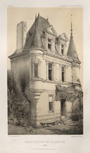Ancien Chateau de Villeneuve Yonne, 1860 door Victor Petit