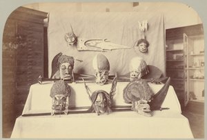 Pl. XIV. Maskers, enz.: Salomonseilanden