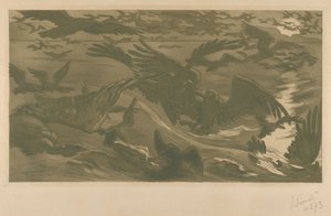 Roofvogels, 1893 door Victor Prouvé