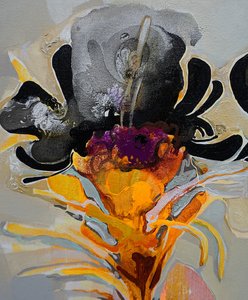 Dramatisch abstract bloemmotief door Victor Tkachenko