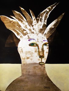 **Raadselachtig portret met veren** door Victor Tkachenko