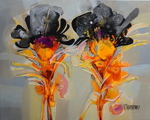 Levendige abstracte bloemen
