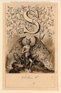 Ontwerp voor de letter S van een primer: Satan door Victor Vincent Adam