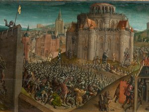 Verovering van Jeruzalem door Titus (predella)