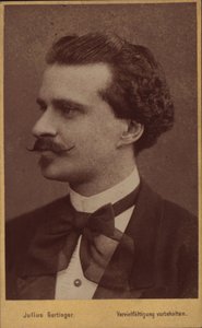 Portret van de componist Eduard Strauss 1835-1916, 1874 door Vienna . Photo studio Julius Gertinger