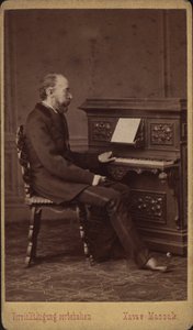 Portret van de librettist en componist Franz Friedrich Richard Genée 1823-1895, ca. 1880-1885 door Vienna . Photo studio Xaver Massak