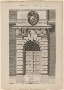 Deur van Farnese Paleis door Vignola