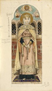 Eudoxia van Moskou Studie voor fresco