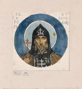 Heilige Prins Igor van Tsjernigov Studie voor fresco