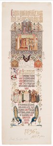 Menu van het feestmaal ter viering van de kroning van Nicolaas II en Alexandra Fjodorovna, 1896