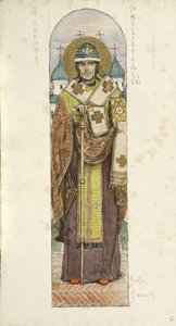 Sint Nikita, Bisschop van Novgorod Studie voor fresco