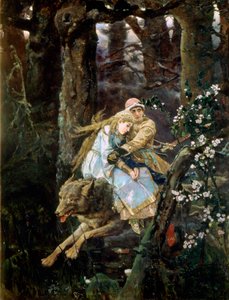 Tsarevitsj Ivan rijdt op de Grijze Wolf, 1889 door Viktor Mikhaylovich Vasnetsov