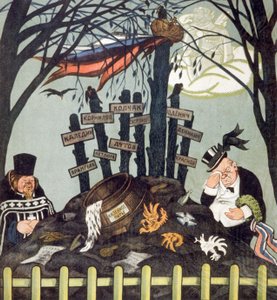 Het graf van contrarevolutionairen: Wrangel, Dutov, Kolchak, ca. 1920-1921 (poster)