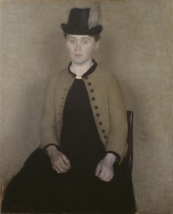 Ida Ilsted, later de Vrouw van de Kunstenaar door Vilhelm Hammershøi