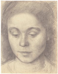 Portret van Ida, de Vrouw van de Kunstenaar door Vilhelm Hammershøi