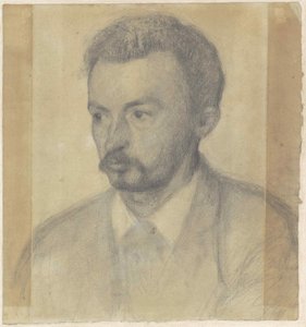 Zelfportret, 1895 door Vilhelm Hammershøi