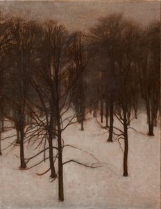Søndermarken Park in de Winter door Vilhelm Hammershøi