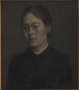 De schilder Elisabeth Wandel door Vilhelm Hammershøi