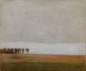 Uitzicht op Jægersborg Allé. Gentofte, ten noorden van Kopenhagen door Vilhelm Hammershøi