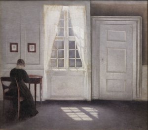 Leven in Strandstraat met zonneschijn op de vloer, 1901