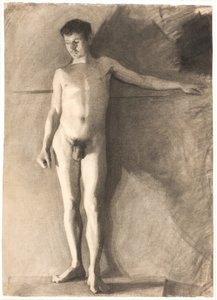 Staande mannelijke model door Vilhelm Hammershøi