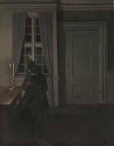 De muntenverzamelaar, 1904 door Vilhelm Hammershoi