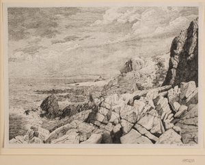 Bornholmse Rotskust door Vilhelm Kyhn
