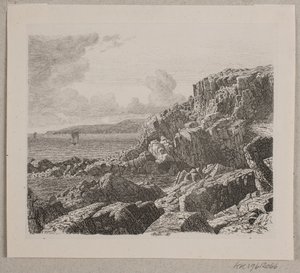 Kustpartij van Bornholm door Vilhelm Kyhn
