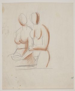 Compositiestudie met 2 Naakte Vrouwen door Vilhelm Lundstrøm