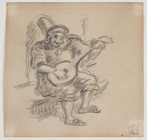 Luitspelende clown door Vilhelm Lundstrøm