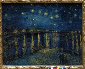 Sterrennacht over de Rhône, 1888 door Vincent van Gogh