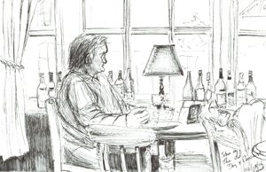 Man in een kroeg na de maaltijd, 2006 door Vincent Alexander Booth