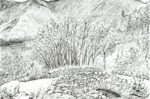 Oude stenen brug in het merengebied, 2005 door Vincent Alexander Booth