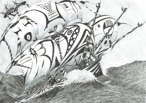 Storm Scheppers Arabische Zee door Vincent Alexander Booth