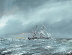 De Mary Celeste op drift 5 december 1872, 2016 door Vincent Alexander Booth