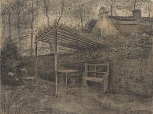 Hoek van een tuin door Vincent van Gogh