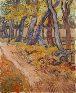 Pad in de tuin van het asiel in Saint-Rémy, 1889 door Vincent van Gogh