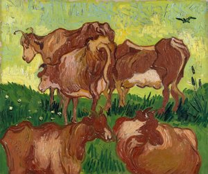 De Koeien Na Jacob Jordaens, 1890 door Vincent van Gogh