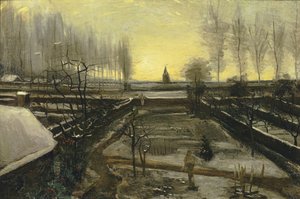De Pastorie Tuin in Nuenen in de Sneeuw, 1885 door Vincent van Gogh