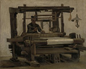 Wever aan het weefgetouw, 1884