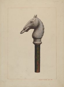 Paardenhoofd aanbindpaal