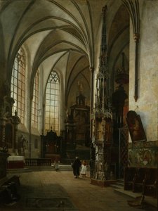 Interieur van de St Lambertus Kerk door Vincent Stoltenberg Lerche